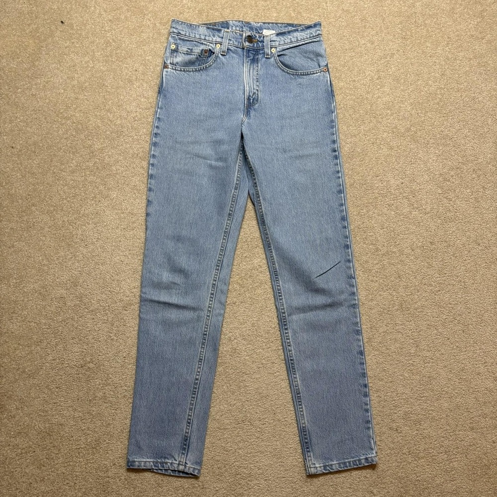 Vtg Levis 512 Jeans Mens 31x32 Blue Slim Tapered Light Wash‎ Denim USA 90s